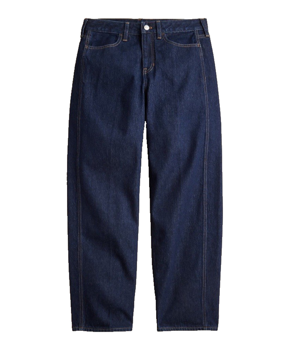 J Crew Barrel Leg Jeans Womens Size 26 Dark Indigo Blue Rigid Cotton Denim Pants